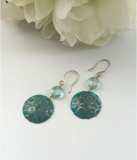 Ocean Bubbles Mixed Metal Earring