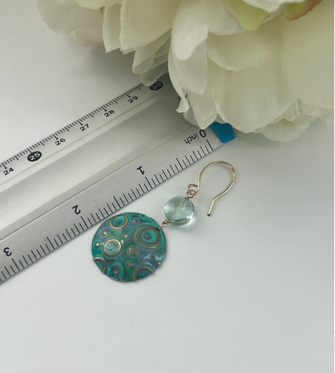 Ocean Bubbles Mixed Metal Earring