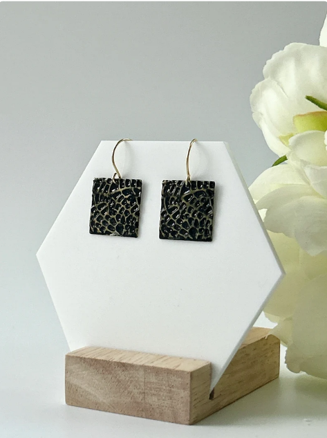 Hawaii Black Sea Corals Mixed Metal Earring