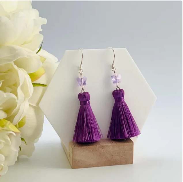 Butterfly Tassel Garden Earring