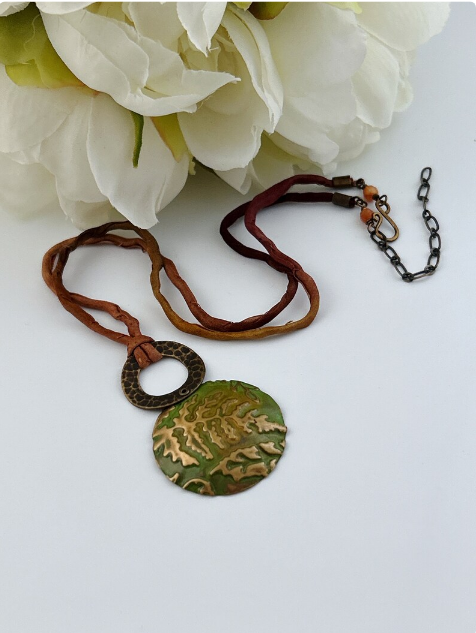 Fern Tropical Mixed Metal Necklace