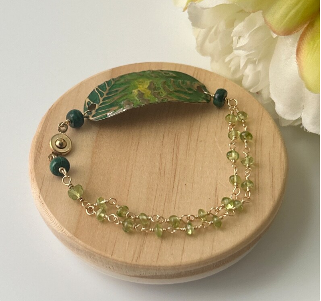 Island Fern Mixed Metal Bracelet