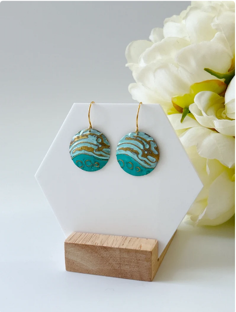 Ocean Shore Mixed Metal Earring