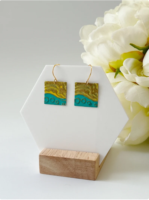 Ocean Shore Mixed Metal Earring