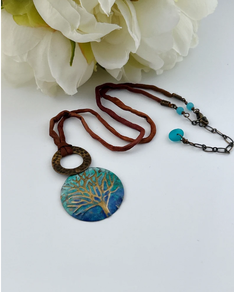 Tree of Life Mixed Metal Necklace